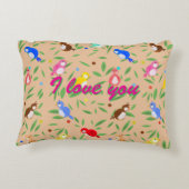 Schattige vogelpatroon accentkussen accent kussen (Achterkant)