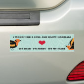 Schattige vogels 7 woorden voor een lang en gelukk bumpersticker (Op auto)