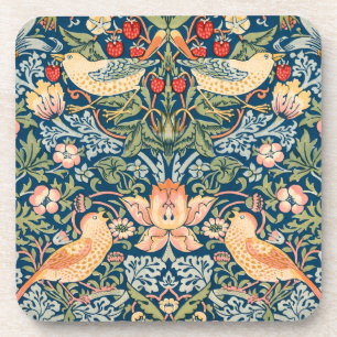 Schattige Vogels, Aardbeien Dief Vintage Kunst Bier Onderzetter