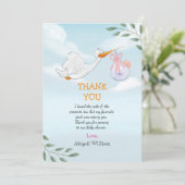 Schattige Vogels Baby shower Dank u kaarten (Staand voorkant)