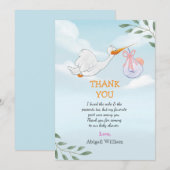 Schattige Vogels Baby shower Dank u kaarten (Voorkant / Achterkant)