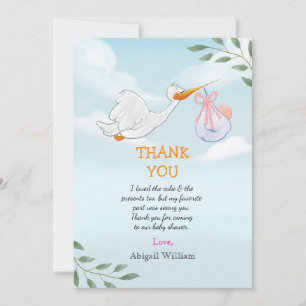 Schattige Vogels Baby shower Dank u kaarten