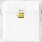 Schattige Vogels Bedanken Ronde Sticker (Tas)