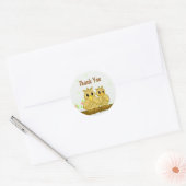 Schattige Vogels Bedanken Ronde Sticker (Envelop)