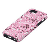 schattige vogels en roze bloemen Case-Mate iPhone case (Onderkant)