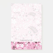 schattige vogels en roze bloemen post-it® notes (Voorkant)