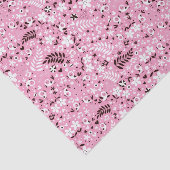 schattige vogels en roze bloemen tissuepapier (Detail)