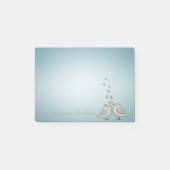 Schattige vogels in liefde - op maat gemaakt post-it® notes (Voorkant)