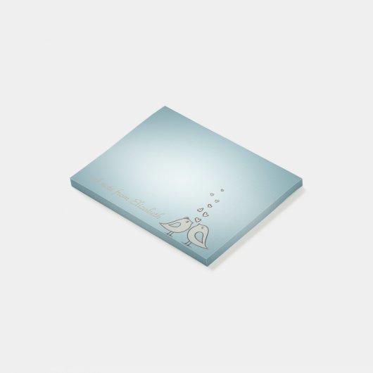 Schattige vogels in liefde - op maat gemaakt post-it® notes (Schuin)