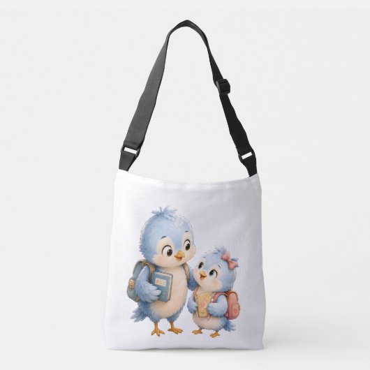 Schattige Vogelschoon Schoudertas Crossbody Tas (Voorkant)