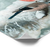 Schattige vogeltje- Bullfinch, Kunst Poster (Hoek)