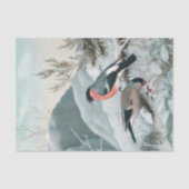 Schattige vogeltje- Bullfinch, Kunst Tissuepapier (Voorkant)