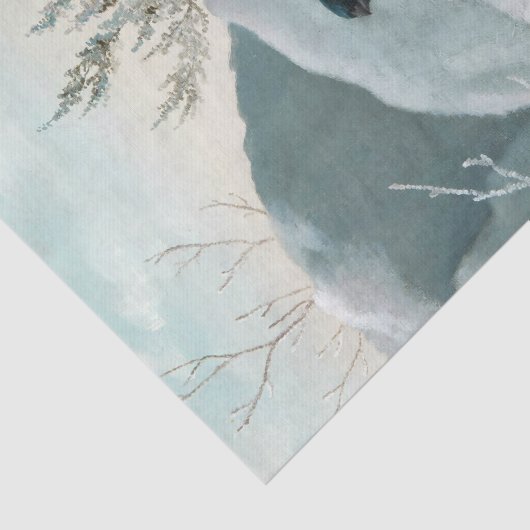 Schattige vogeltje- Bullfinch, Kunst Tissuepapier (Detail)