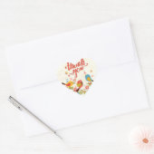 schattige vogeltjes dank u hart stickers (Envelop)