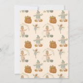 Schattige  vogelverschrikker Halloween Bash Kaart (Achterkant)