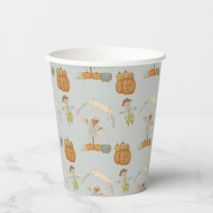 Schattige vogelverschrikker Halloween Bash Papieren Bekers
