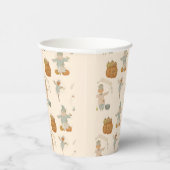 Schattige vogelverschrikker Halloween Bash Papieren Bekers (Rechts)