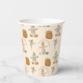 Schattige vogelverschrikker Halloween Bash Papieren Bekers (Voorkant)