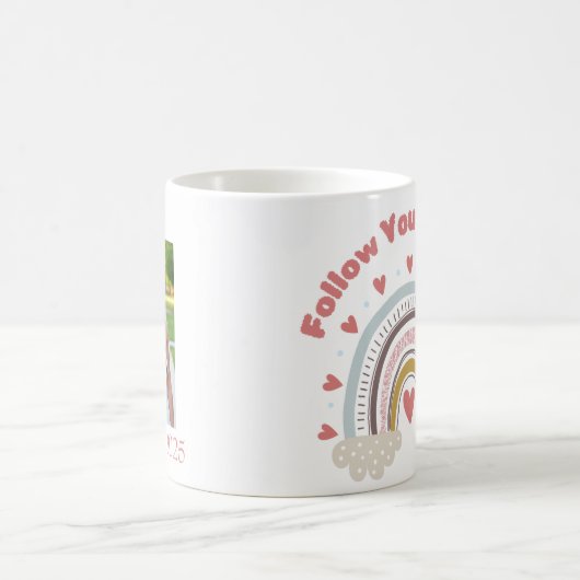 Schattige Volg je dromen Afstuderen Coffee Mok (Center)