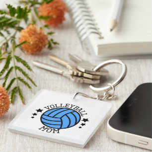 Schattige volleybal sport Moeder Sleutelhanger