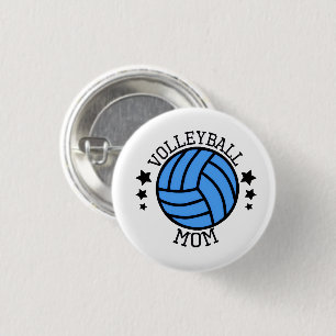 Schattige Volleybal sport Moeder woordkunst Ronde Button 3,2 Cm