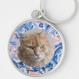 Schattige voor altijd in mijn hart kat Keepsake Sl Sleutelhanger