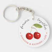 Schattige voor altijd samen liefdeswoorden en rode sleutelhanger (Voorkant)