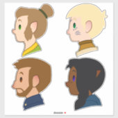 Schattige voor een cast sticker (Vel)