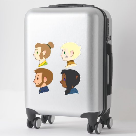 Schattige voor een cast sticker (Koffer)