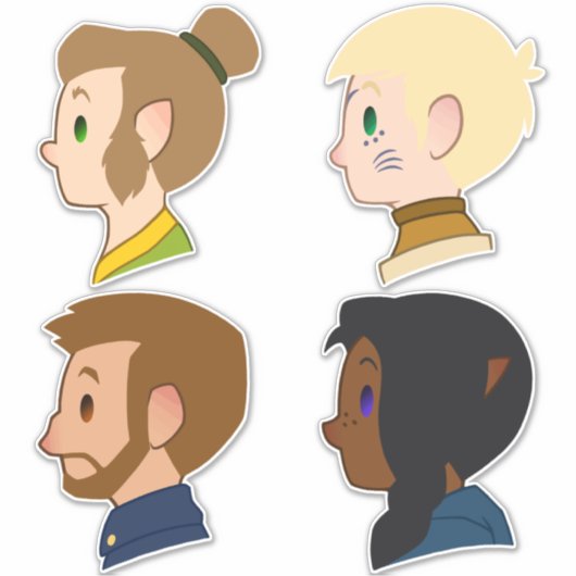 Schattige voor een cast sticker (Voorkant)