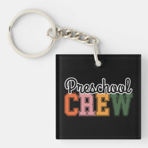 Schattige voorschoolse bemanning sleutelhanger