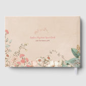  Schattige vos bloemen baby meisje doop Gastenboek (Achterkant)