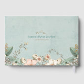  Schattige Vos Bloemen Groen Baby Doop Gastenboek (Achterkant)