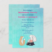 Schattige vos en konijn geïllustreerd verjaardagsf kaart (Voorkant / Achterkant)