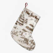 schattige vos en konijnen die seizoensgebonden sne kleine kerstsok (Voorkant (Hangend))