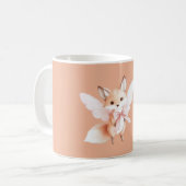Schattige Vos Fee Roze Vleugels Koffiemok (Voorkant links)
