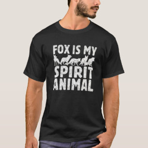 Schattige Vos Is Mijn Spirituele Dier Voor Mannen T-shirt