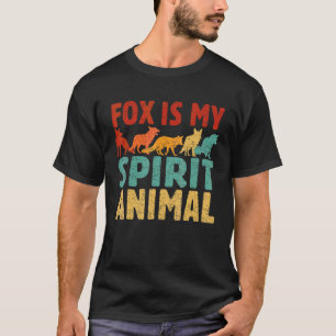 Schattige Vos Is Mijn Spirituele Dier Voor Mannen T-shirt