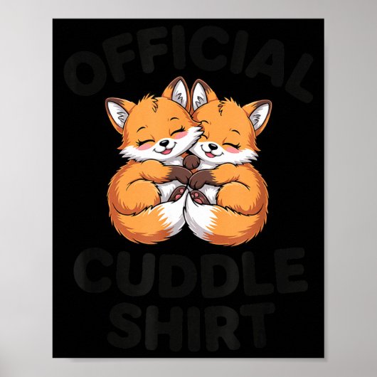 Schattige Vos Knuffel Koppel Dit Is Mijn Knuffel Poster (Voorkant)