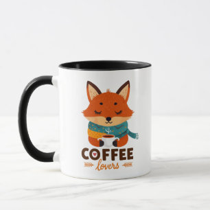 Schattige Vos "Koffieliefhebbers" Mok Fantasievo
