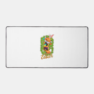 Schattige Vos Konijnenoren Gelukkig Pasen Vos met  Bureaumat