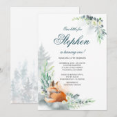 Schattige Vos | Lentebos Voorjaars Zomer Verjaarda Kaart (Voorkant / Achterkant)