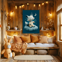 Schattige Vos op Wolk Slaapkamer Nursery