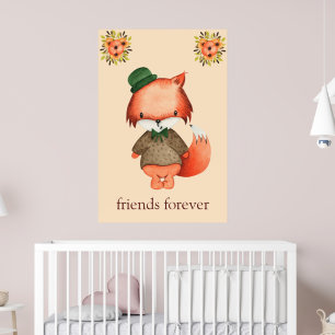 Schattige Vos Vrienden Voor Altijd Jongens Kamer B Poster