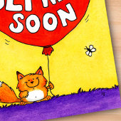 Schattige Vos Word Gauw Beter  Briefkaart