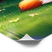 Schattige vos zittend onder de boom-68563 perfect poster (Hoek)