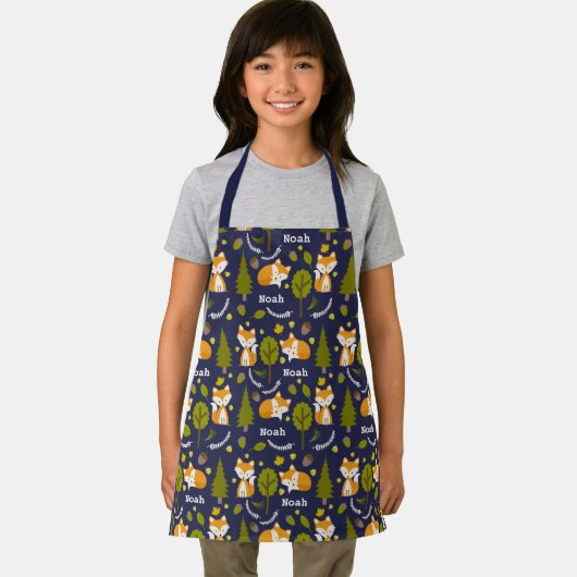 Schattige vospatroon Kinder Schort (Insitu)