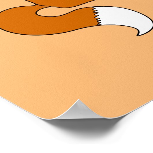 Schattige vossen  poster (Hoek)