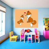 Schattige vossen  poster