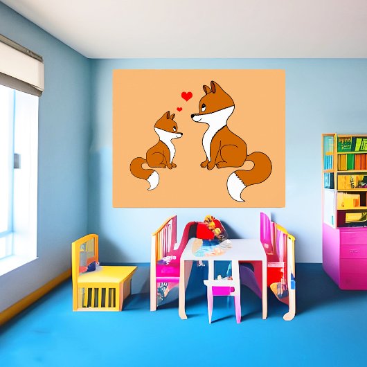 Schattige vossen  poster